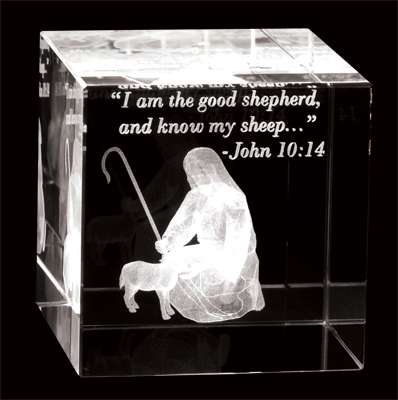 Crystal Cube Good Shepherd, , large image number 1
