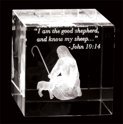 Crystal Cube Good Shepherd, , large image number 1