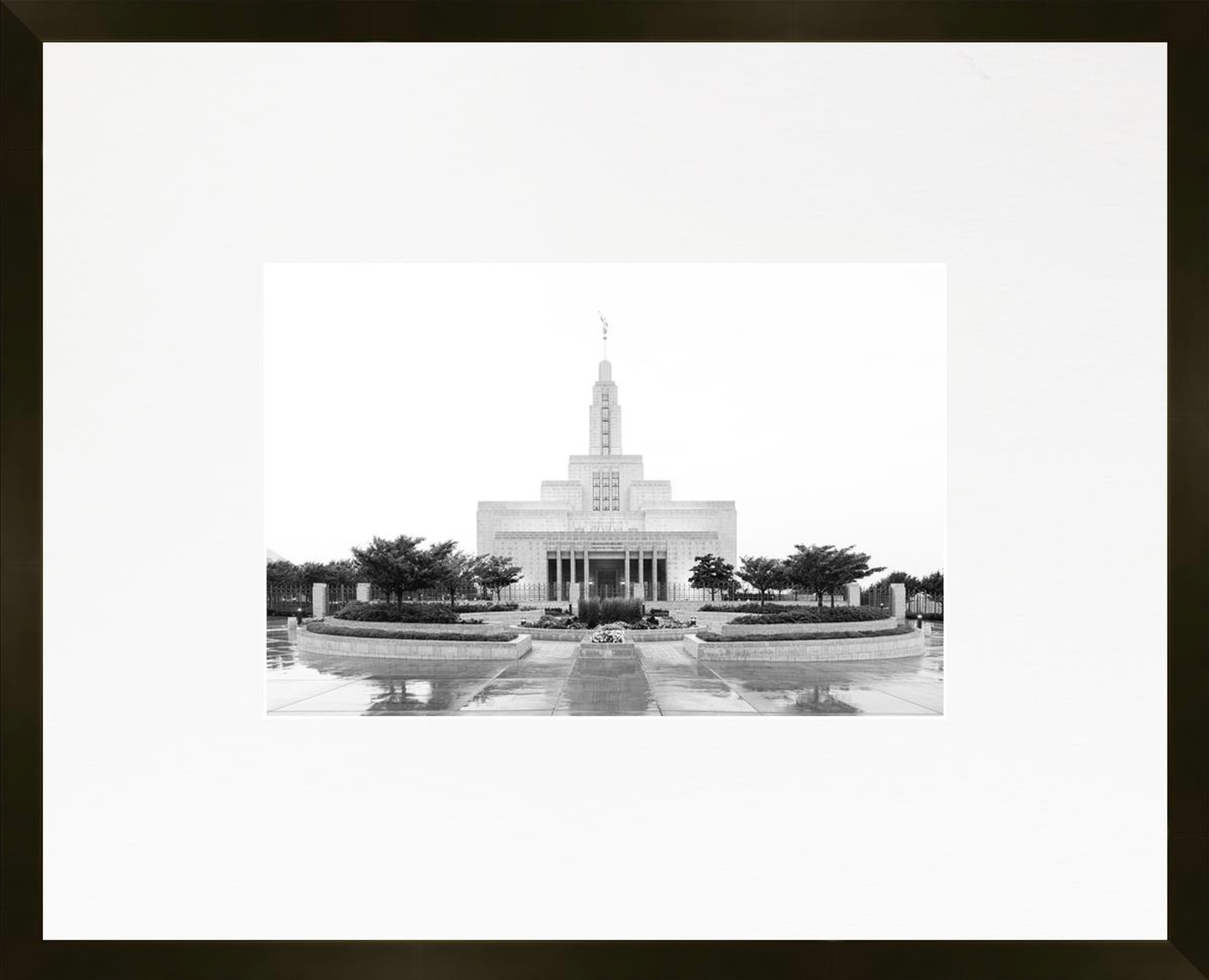 Draper Utah Temple, Place of Peace (21x17 Framed Paper Print)