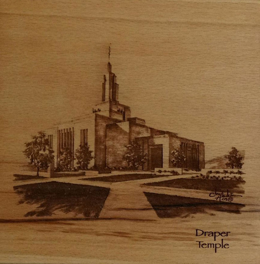Draper Temple (6x6 Plaque)