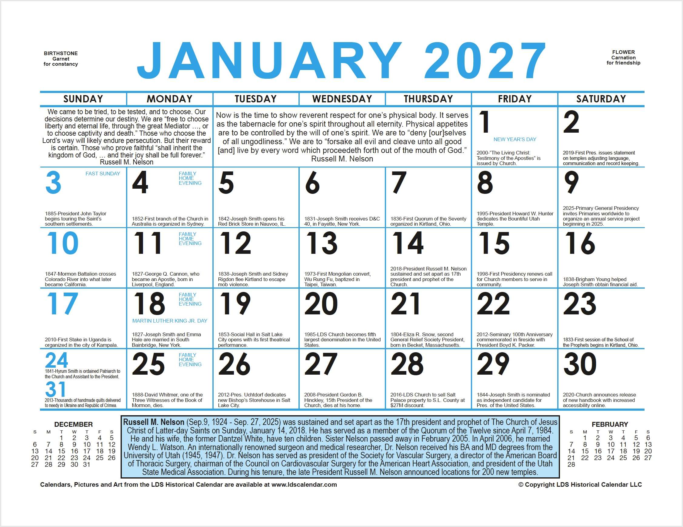 2027 Church Historical Wall Calendar, , large