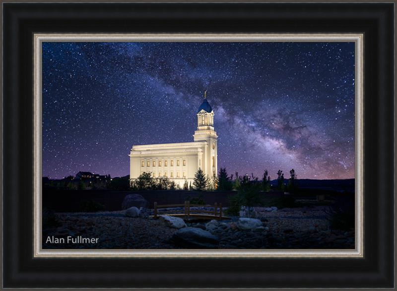 Celestial Temple Series: Cedar City Temple (25x34 Framed Art)