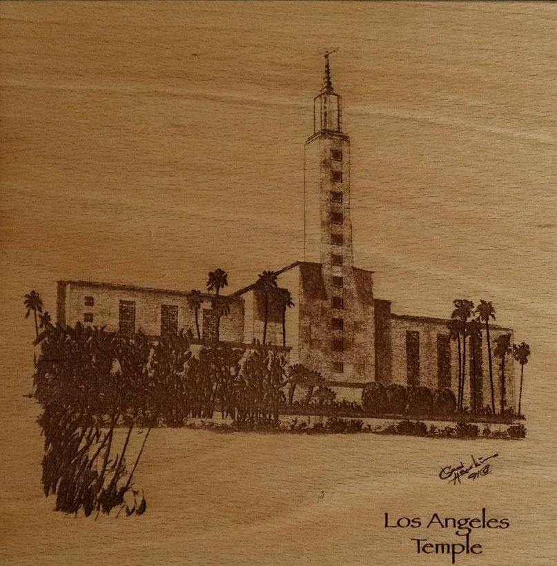 Los Angeles Temple (6x6 Plaque), , large image number 0