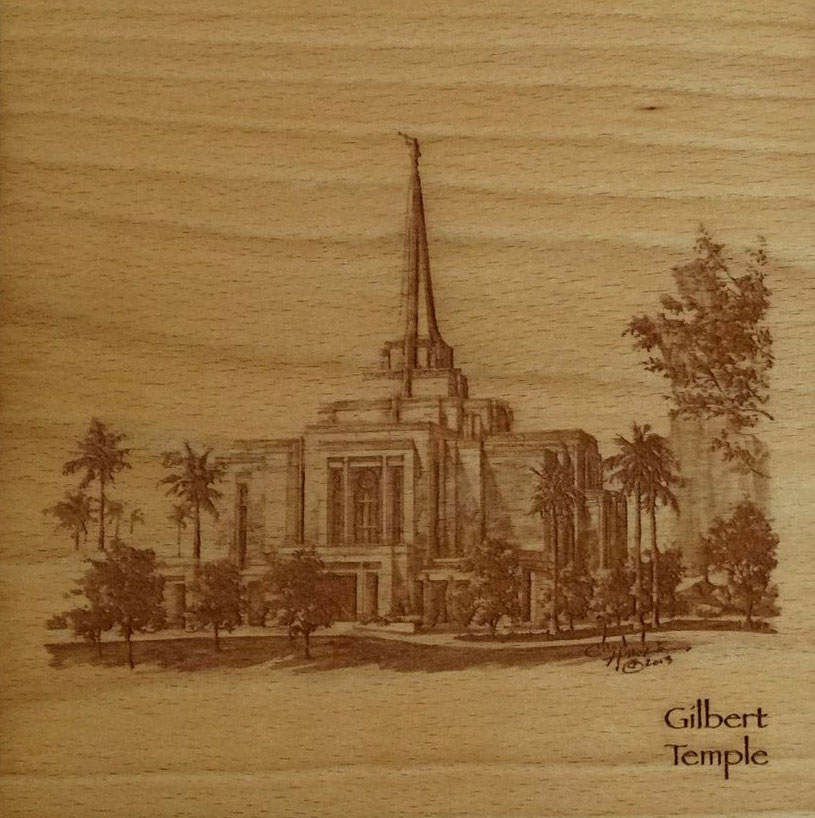 Gilbert Temple (6x6 Plaque)