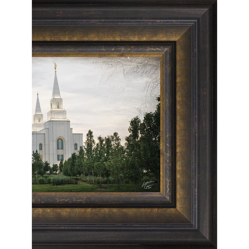Kansas City Temple, the Day Dawn is Breaking (48x19 Canvas Framed Art), , large image number 4