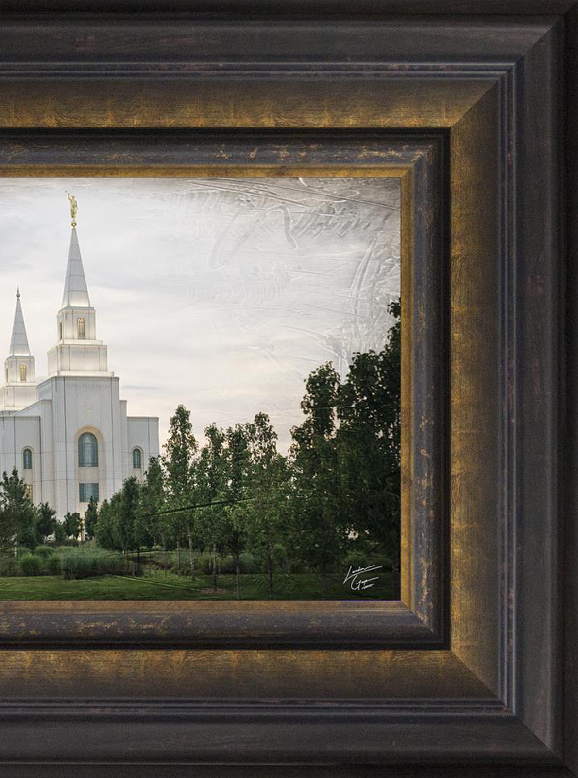 Kansas City Temple, the Day Dawn is Breaking (48x19 Canvas Framed Art), , large image number 4