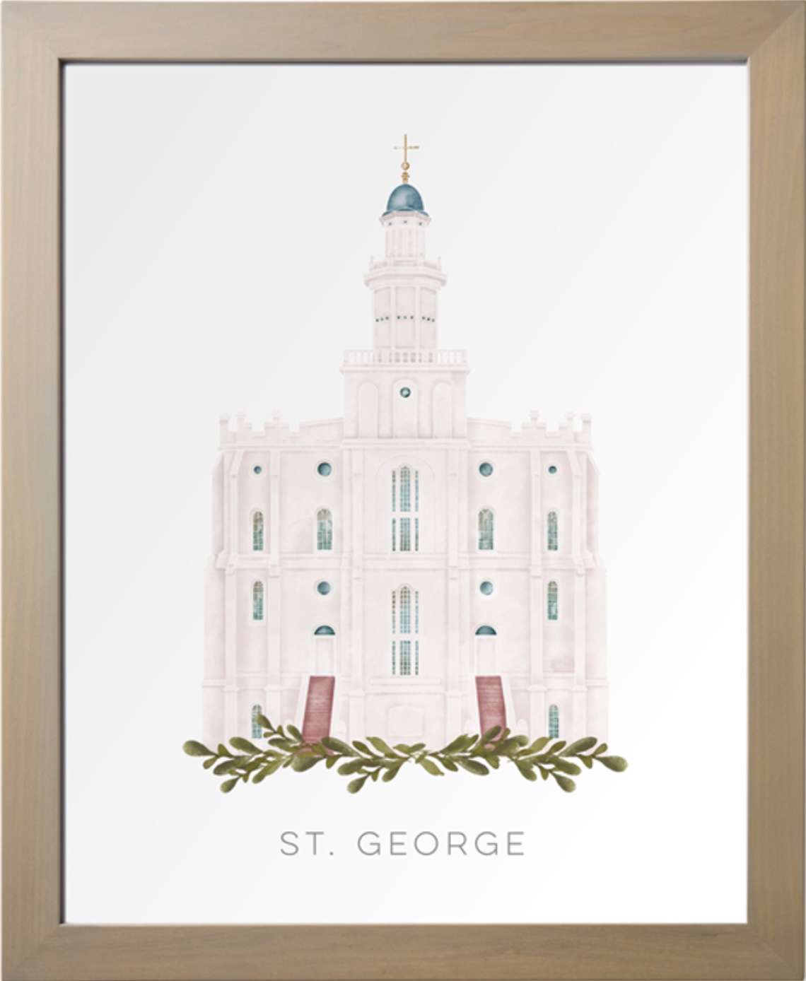St. George Utah Temple (28x34 Framed Paper Print), , large image number 0