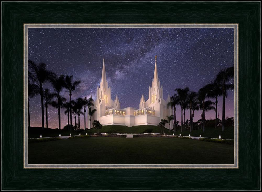 Celestial Temple Series: San Diego Temple (25x34 Framed Art)