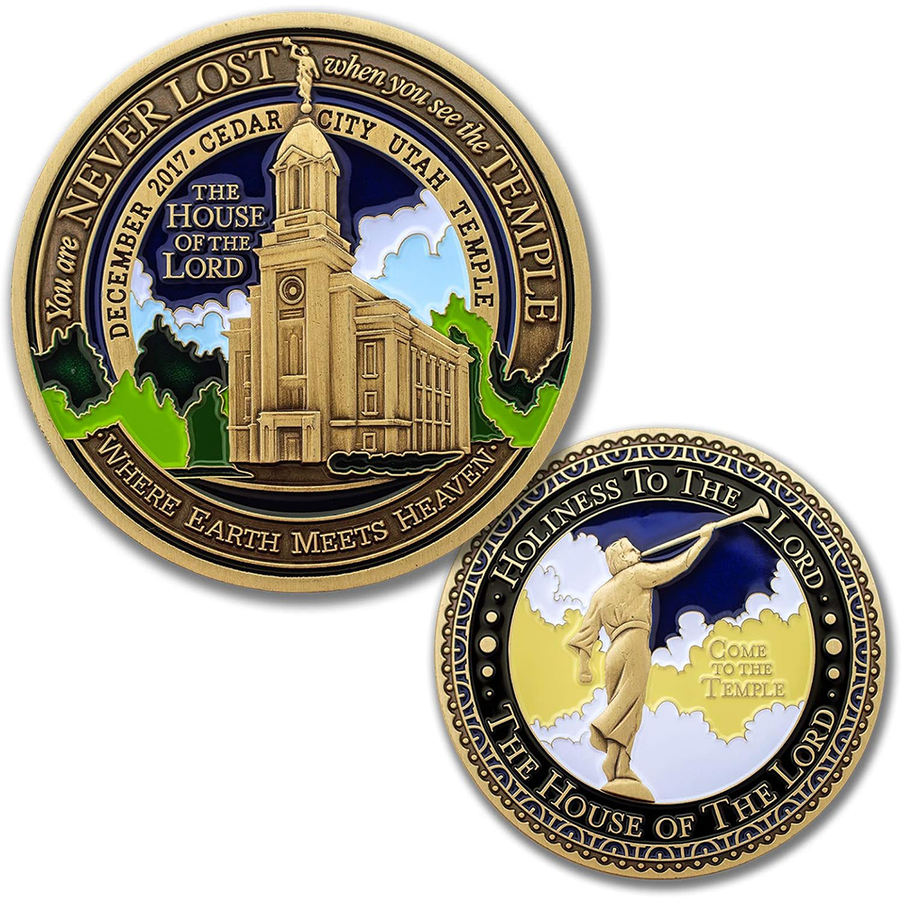 Cedar City Utah Temple Medallion Coin, , large image number 3