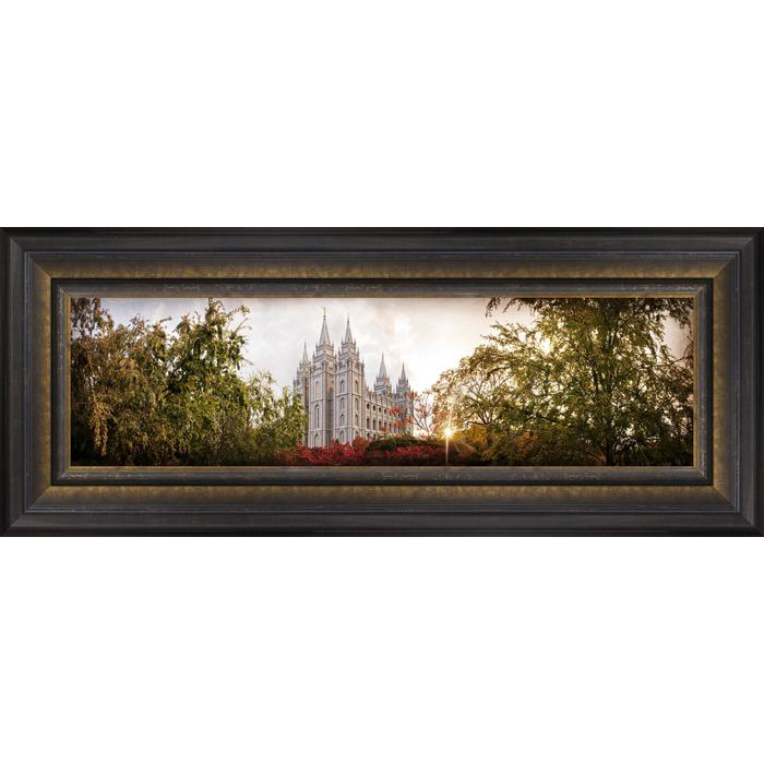 Salt Lake Temple, the Day Dawn is Breaking (19x48 Canvas Framed Art), , large image number 0