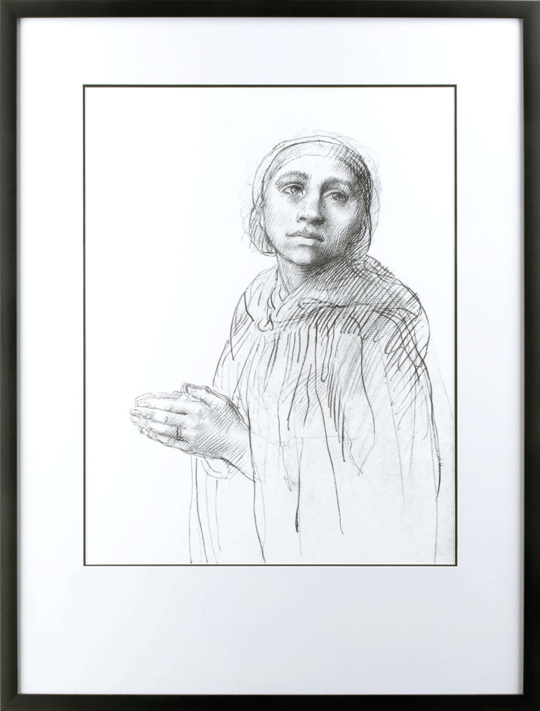 Study of Prayer (31x23 Framed Art), , large image number 0