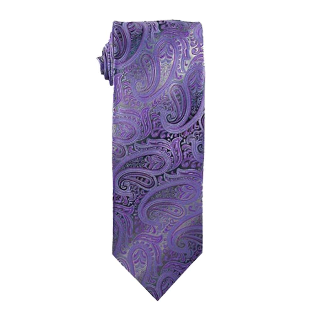 Youth Lilac Paisley Necktie