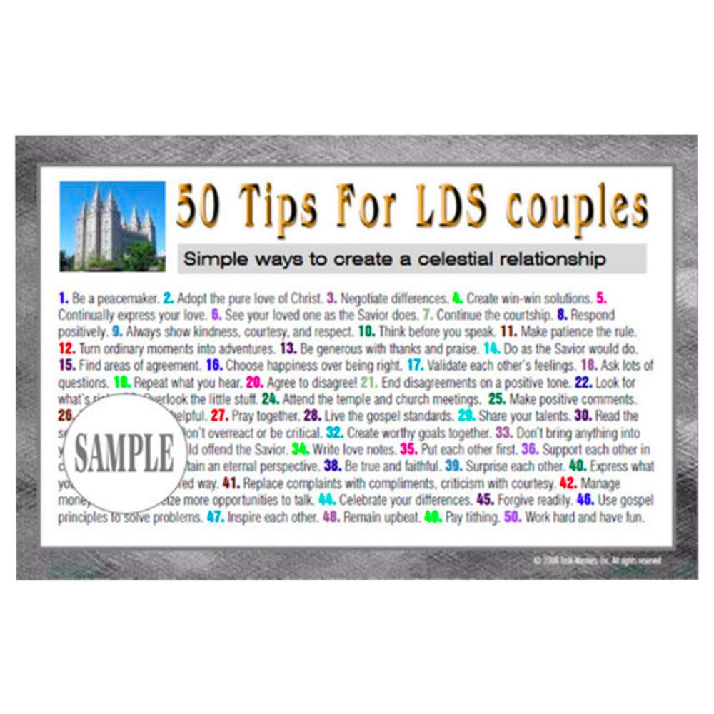50 Tips for LDS Couples Card