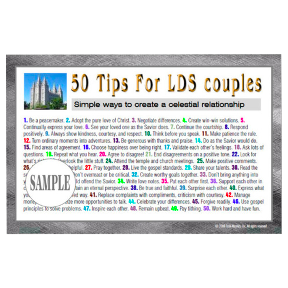 50 Tips for LDS Couples Card, , large image number 0