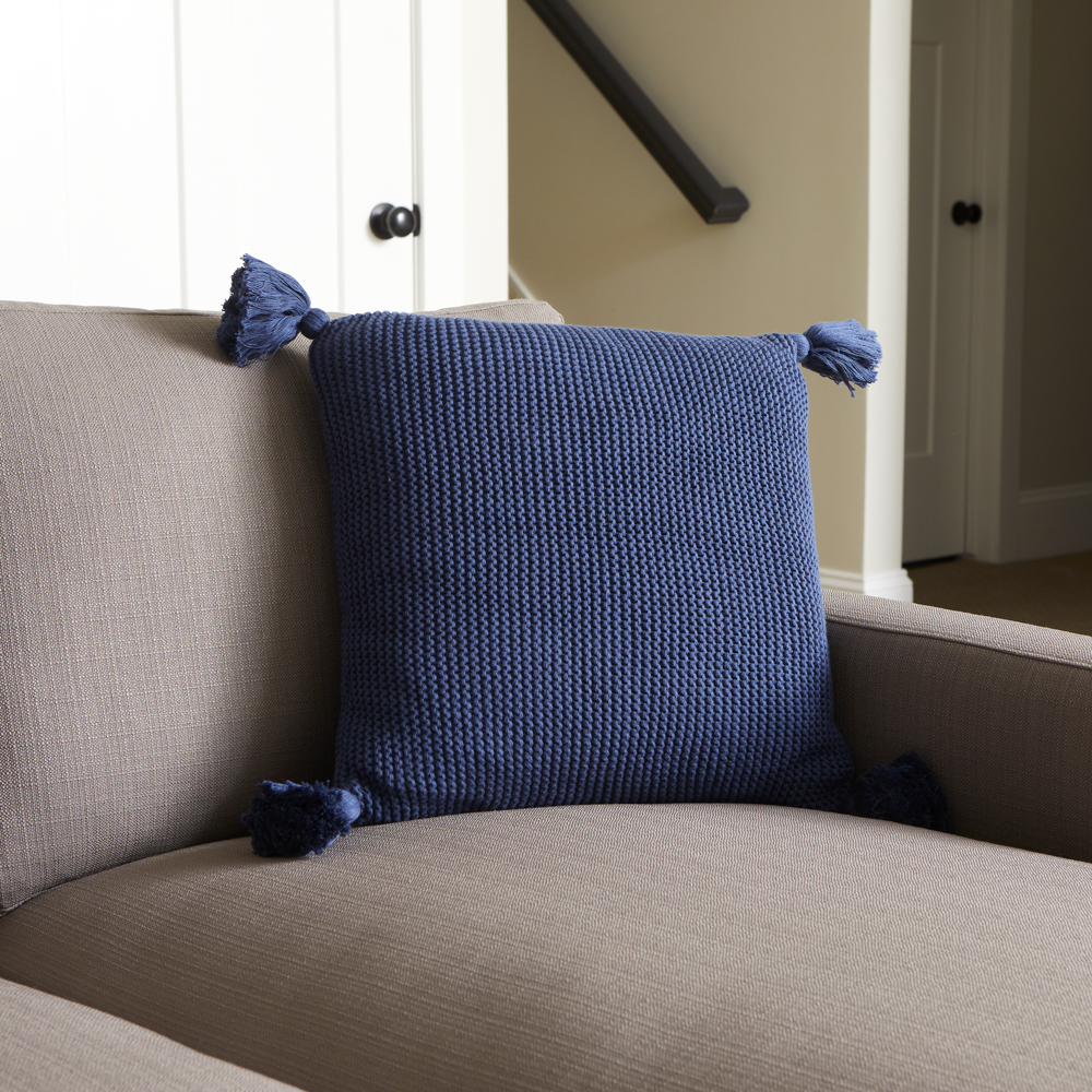 Navy Throw Pillow, , large image number 4