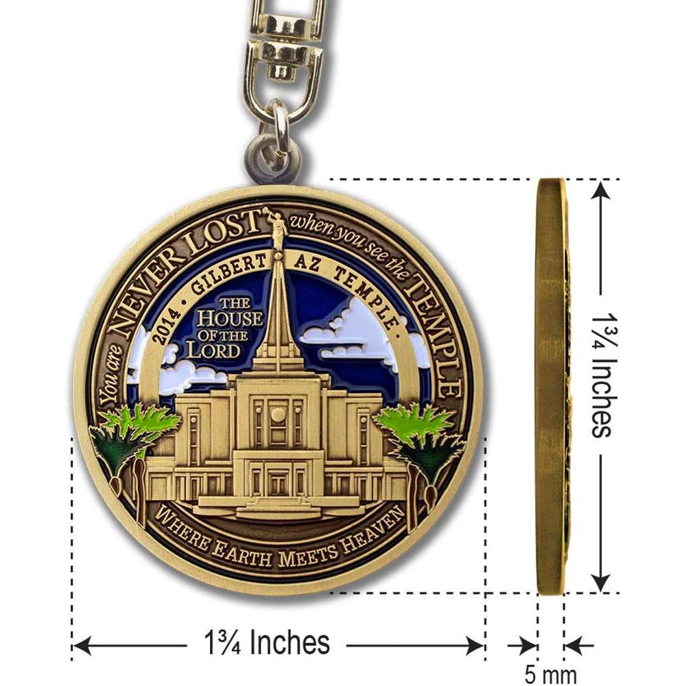 Gilbert Arizona Temple Keychain, , large