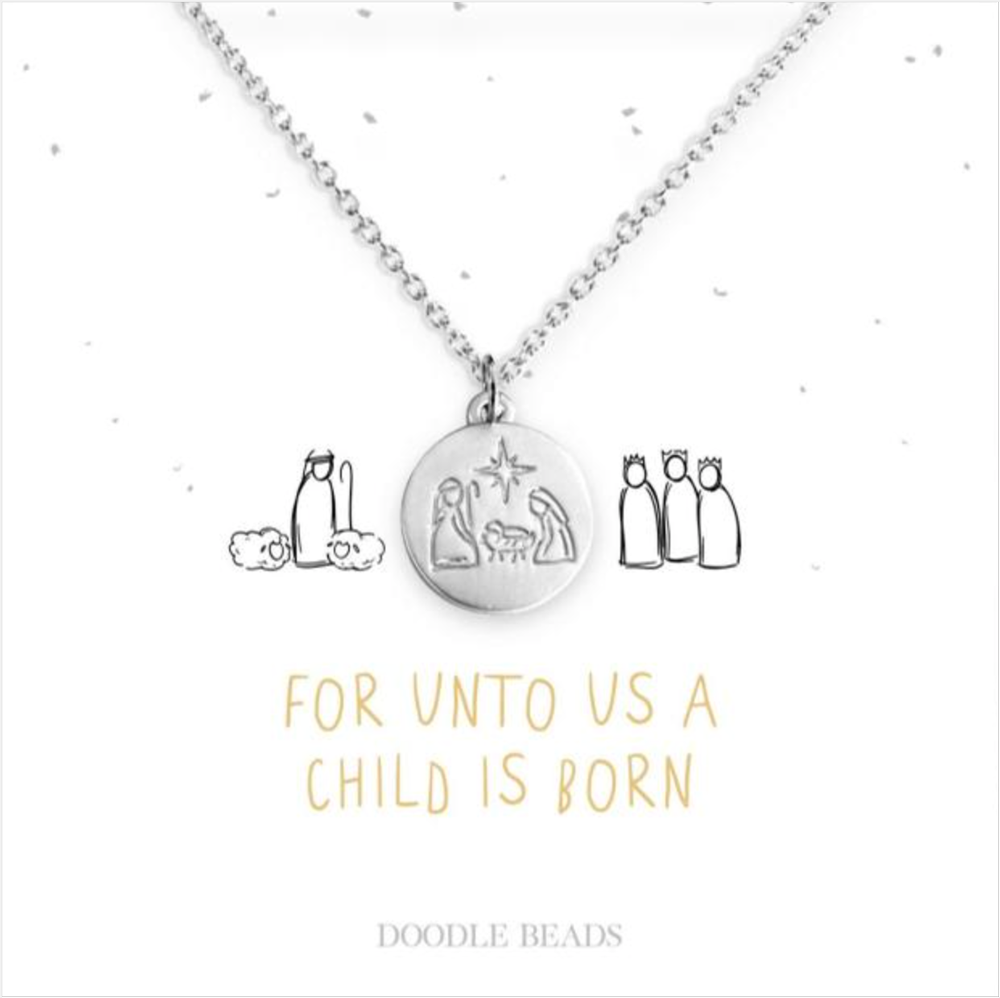 A Child is Born Nativity Necklace