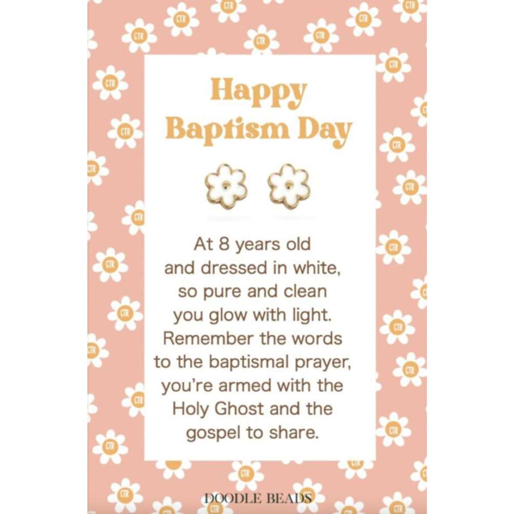 Daisy Baptism Earrings