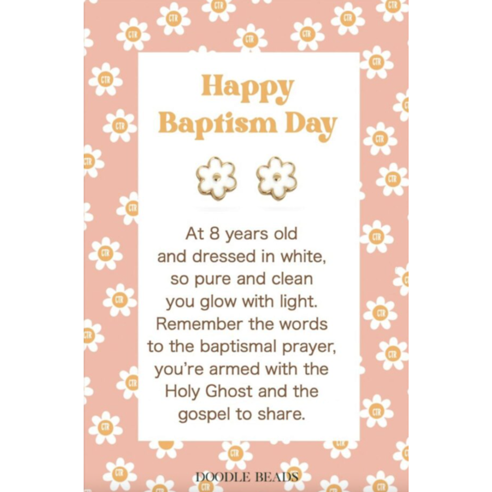 Daisy Baptism Earrings,  Daisy Baptism Earrings