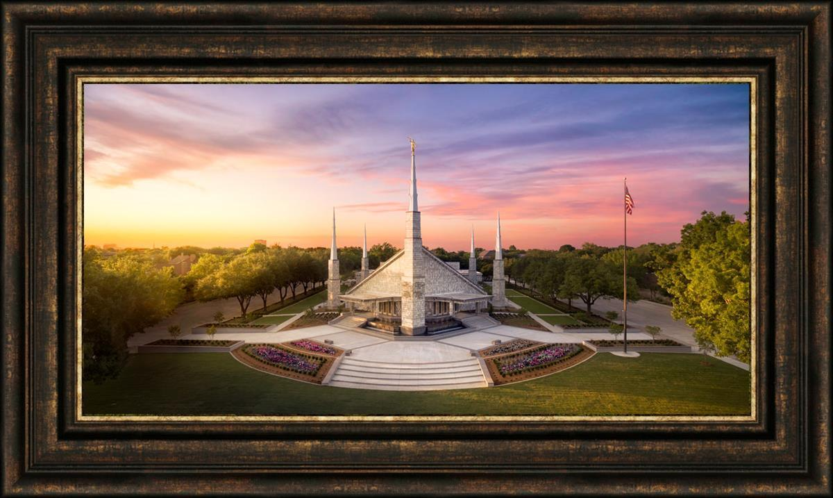 Dallas Temple, From On High (23x38 Framed Canvas Giclee)