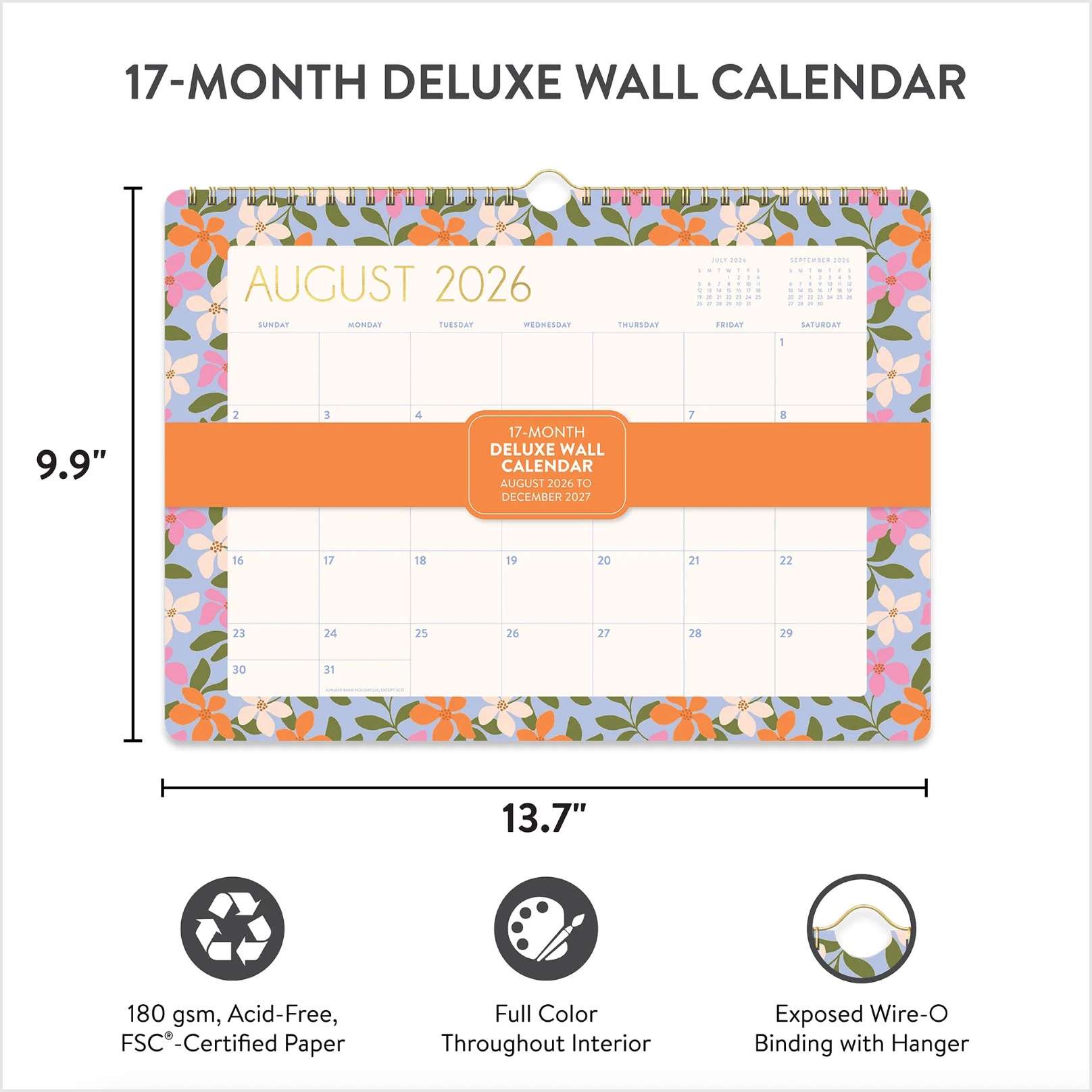 2027 Secret Garden Deluxe Wall Calendar, , large