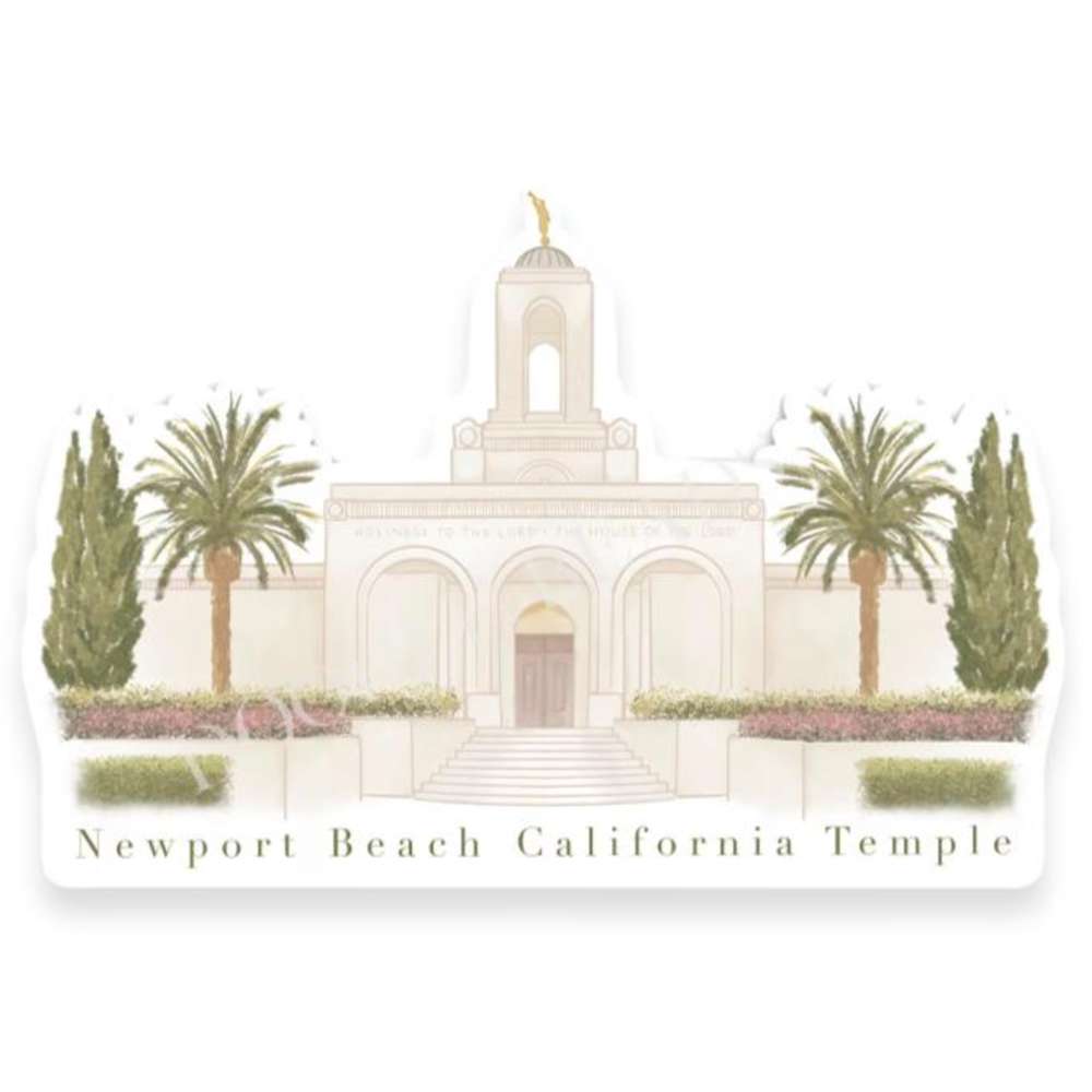 Newport Beach California Temple Sticker