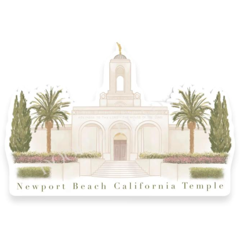 Newport Beach California Temple Sticker