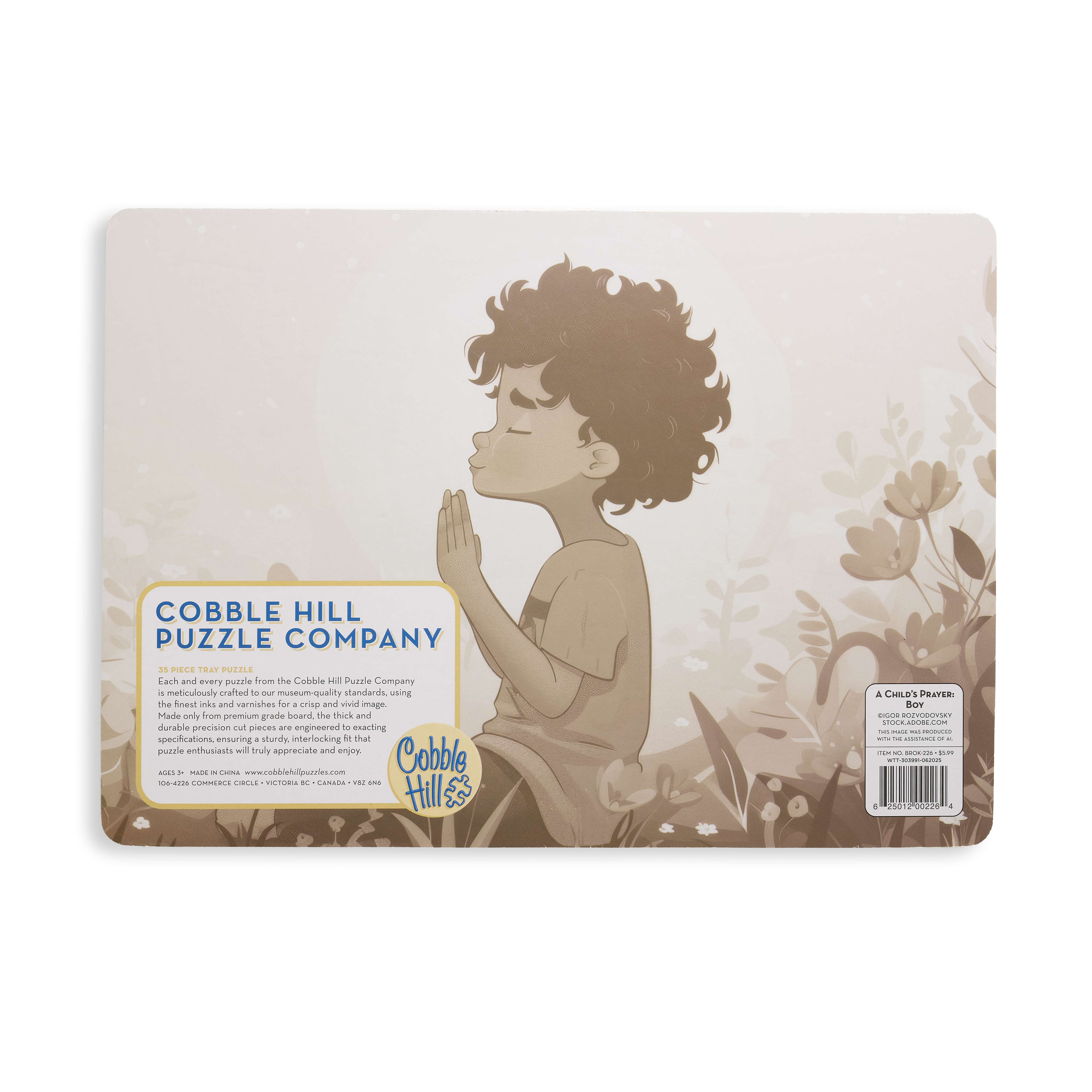 A Child's Prayer Boy 35 Piece Tray Puzzle, , large