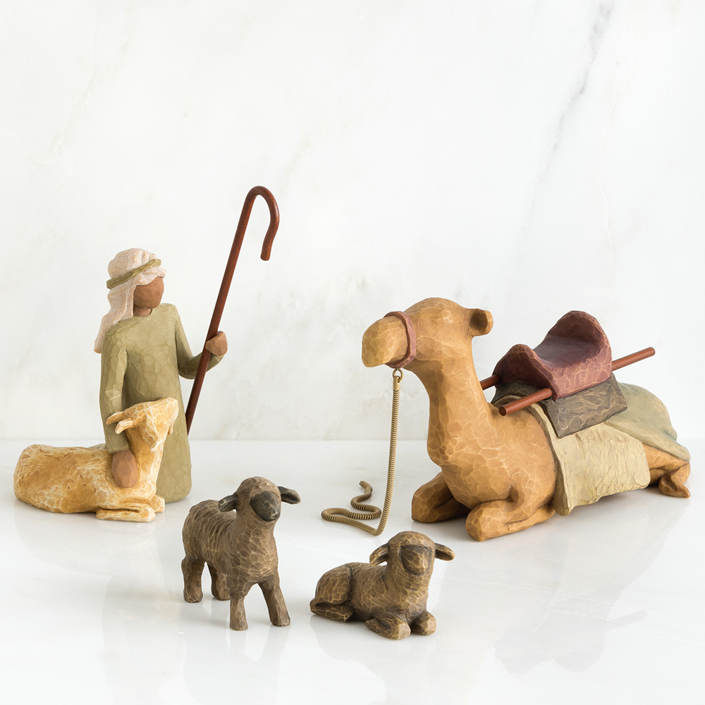 Willow Tree Shepherd Resin Nativity Figurines, , large