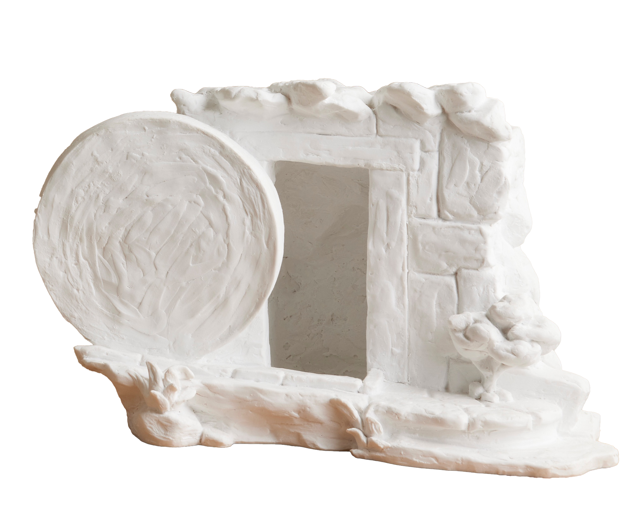 He Is Risen Tomb Marble Resin Sculpture