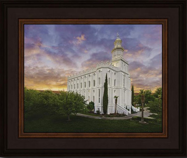 St. George Temple (16x19 Framed Print)