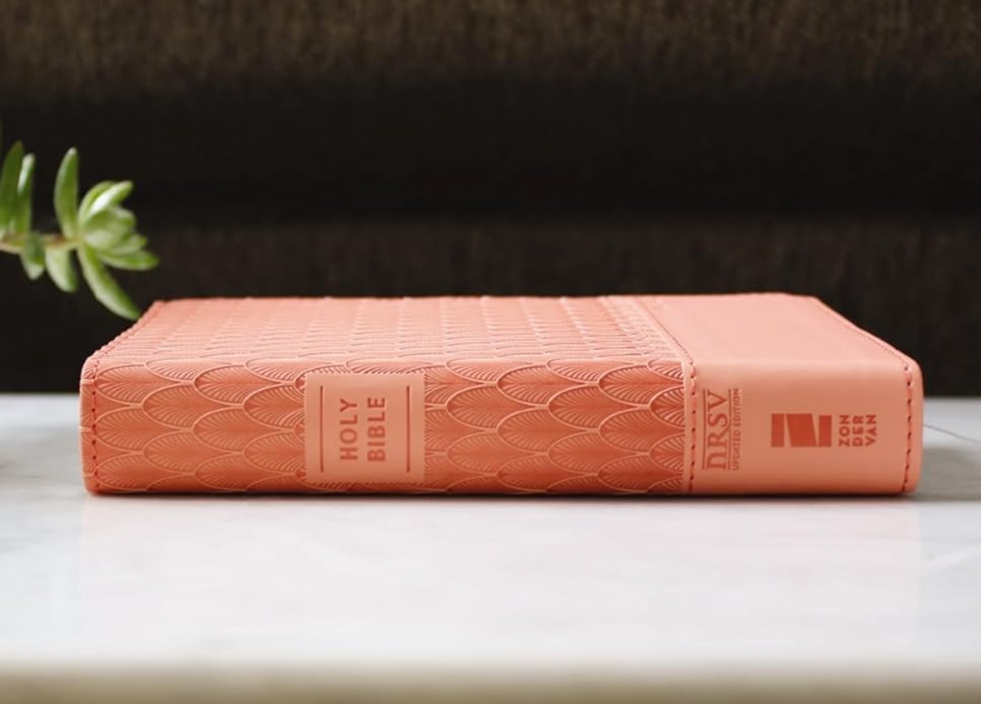 NRSVue, Holy Bible, Compact, Leathersoft, Comfort Print, Peach