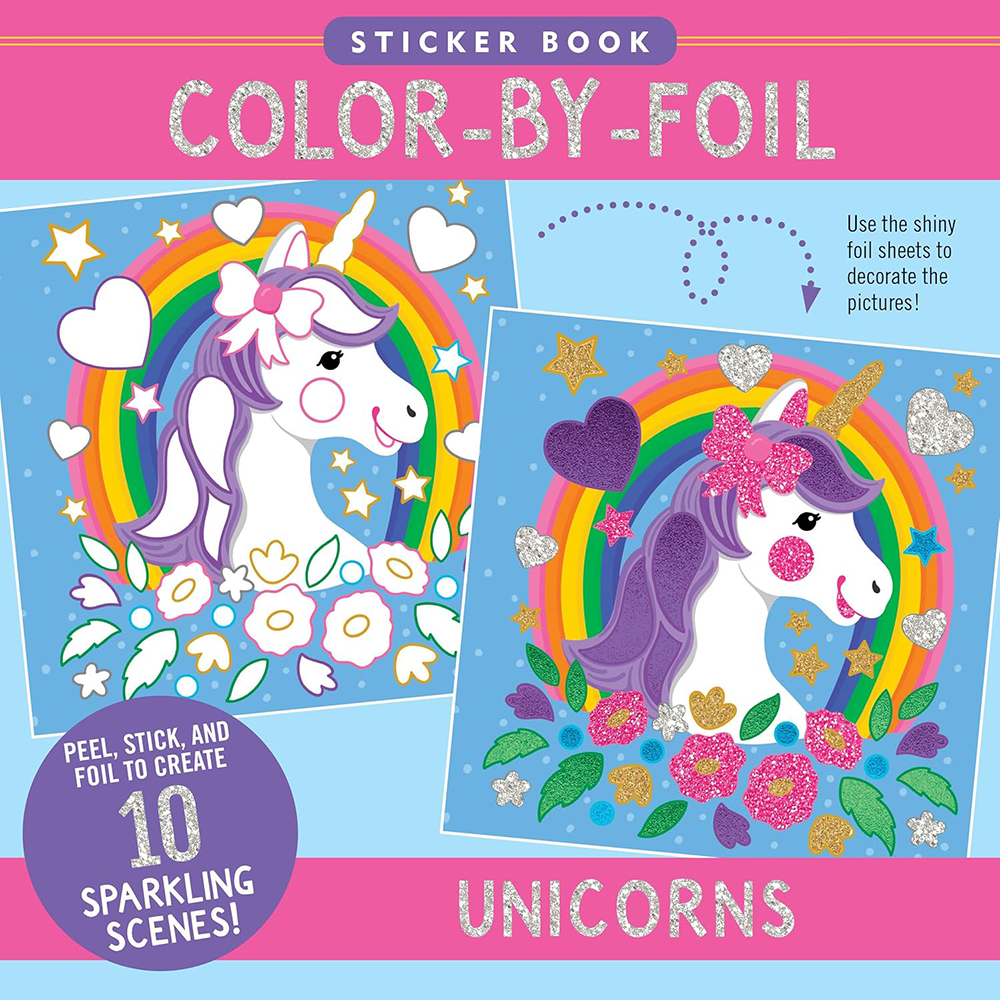 Color-By-Foil Sticker Book Unicorns