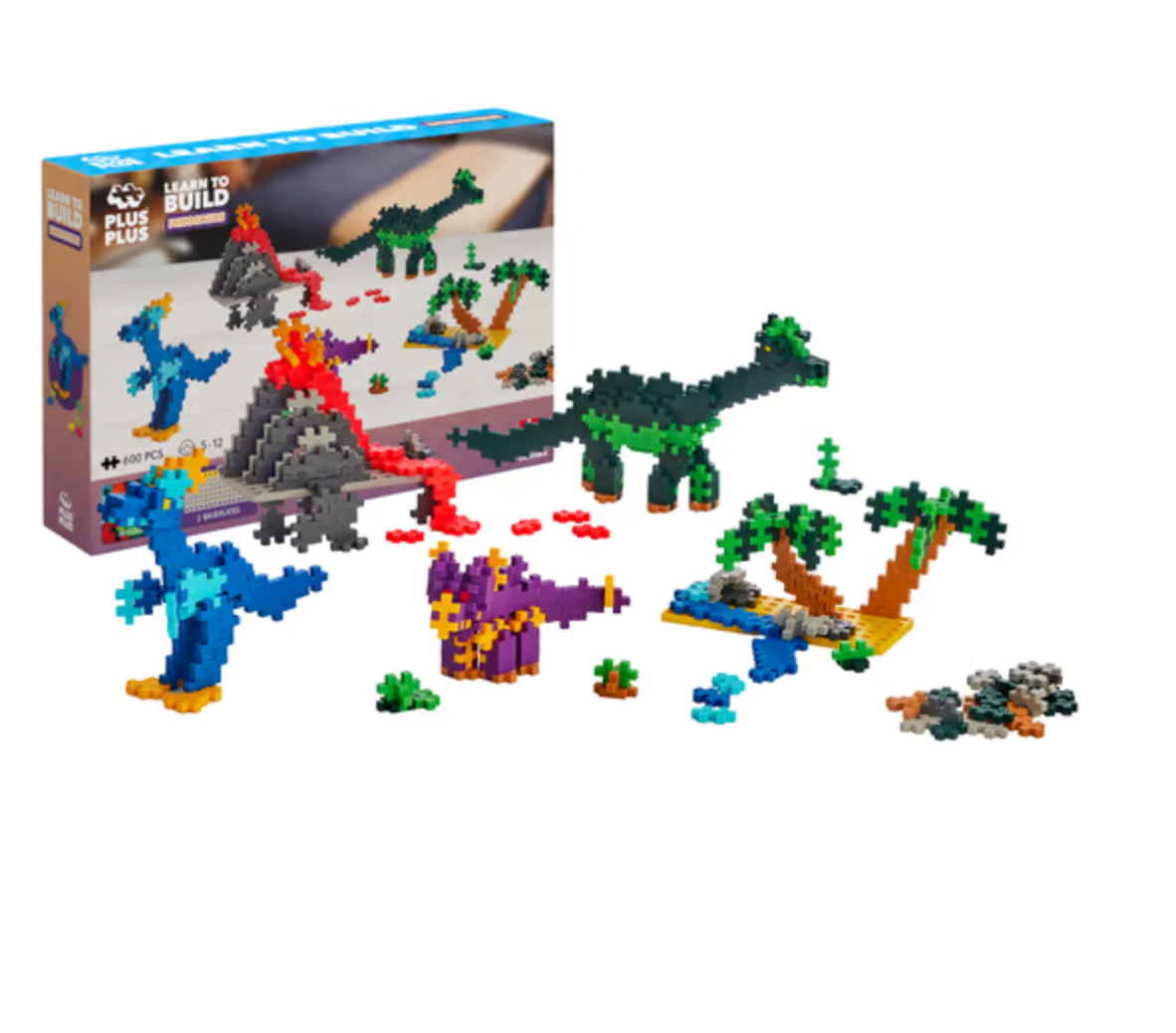 Plus Plus Learn to Build Dinosaurs
