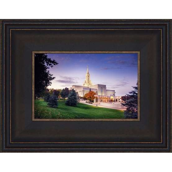 Bountiful Temple Fall Sunrise (9x12 Framed Canvas), , large image number 0