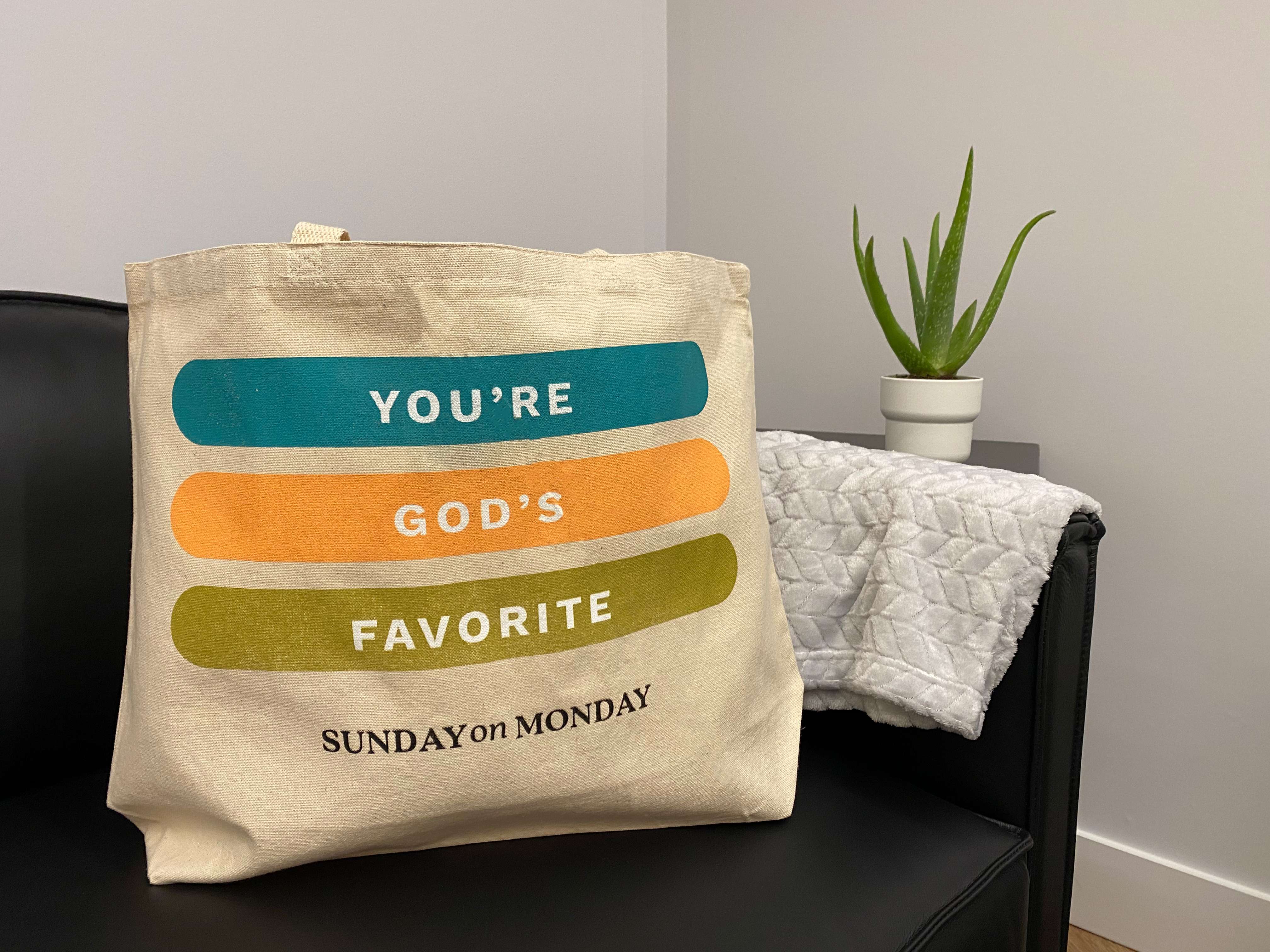 You're God's Favorite Tote Bag, , large