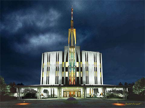 Seattle Temple: Purified Silver - 3x4 Print