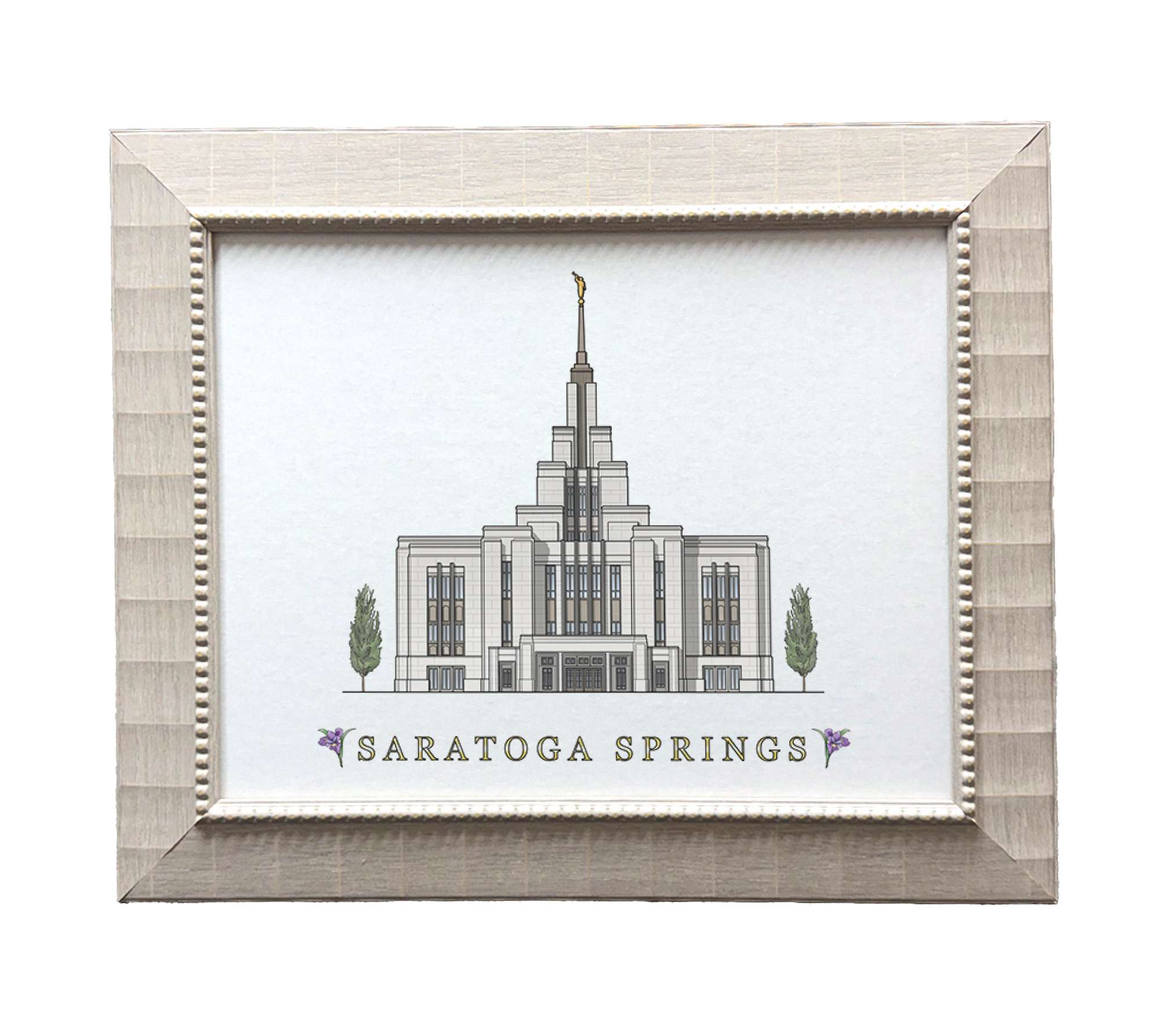 Saratoga Springs Utah Temple (15x18 Framed Paper Print)