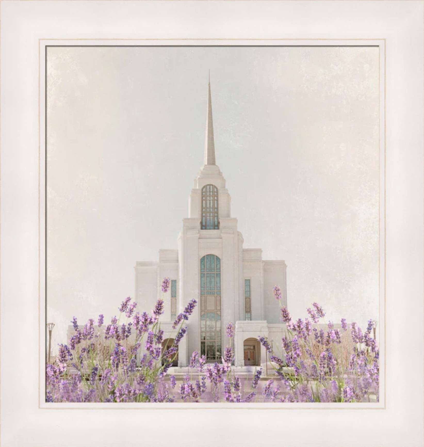 Syracuse Utah Temple - House of Healing (34x32 Framed Canvas Print)