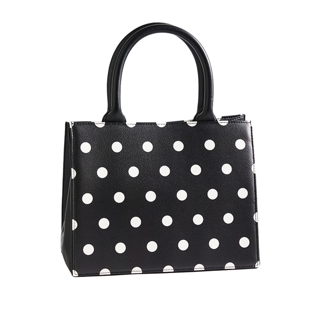 Black with White Dots Regular Scripture Tote, , large image number 0