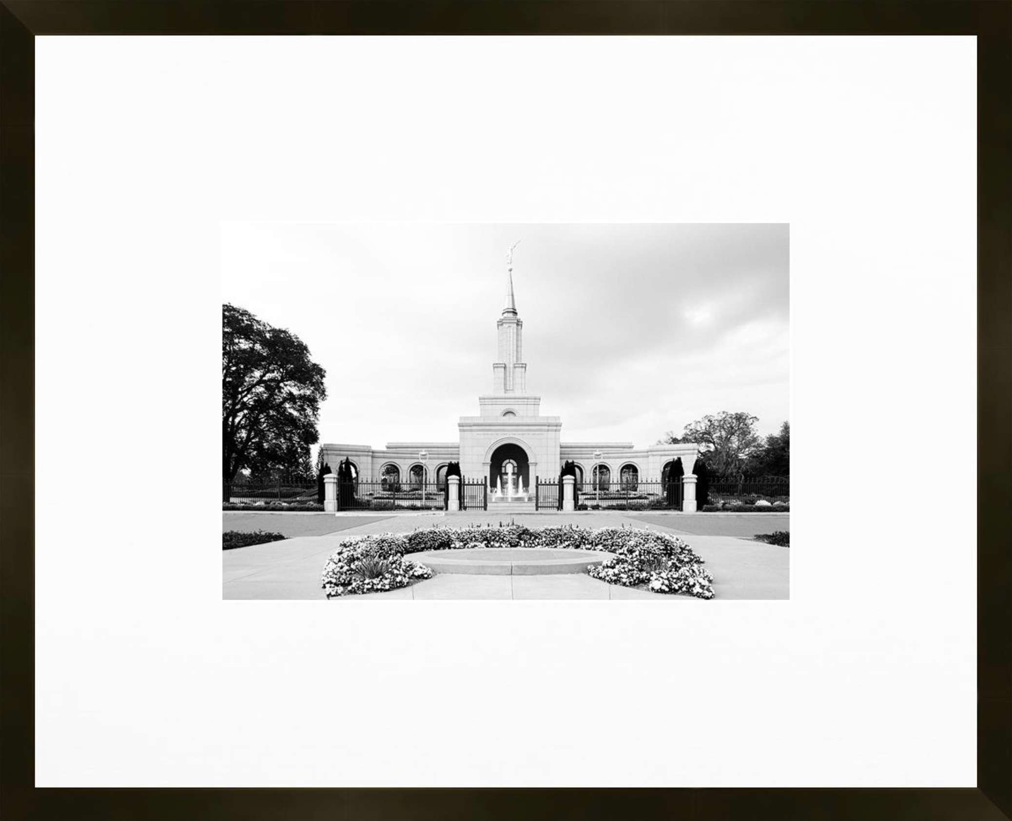 Sacramento California Temple, Place of Peace (21x17 Framed Paper Print)