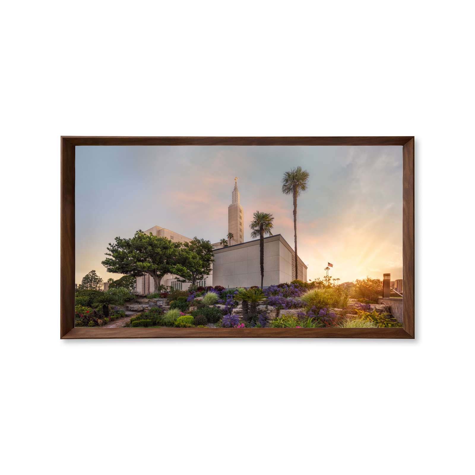 Los Angeles California Temple, Fire of the Covenant Series (25x43 Framed Canvas Print), , large image number 0