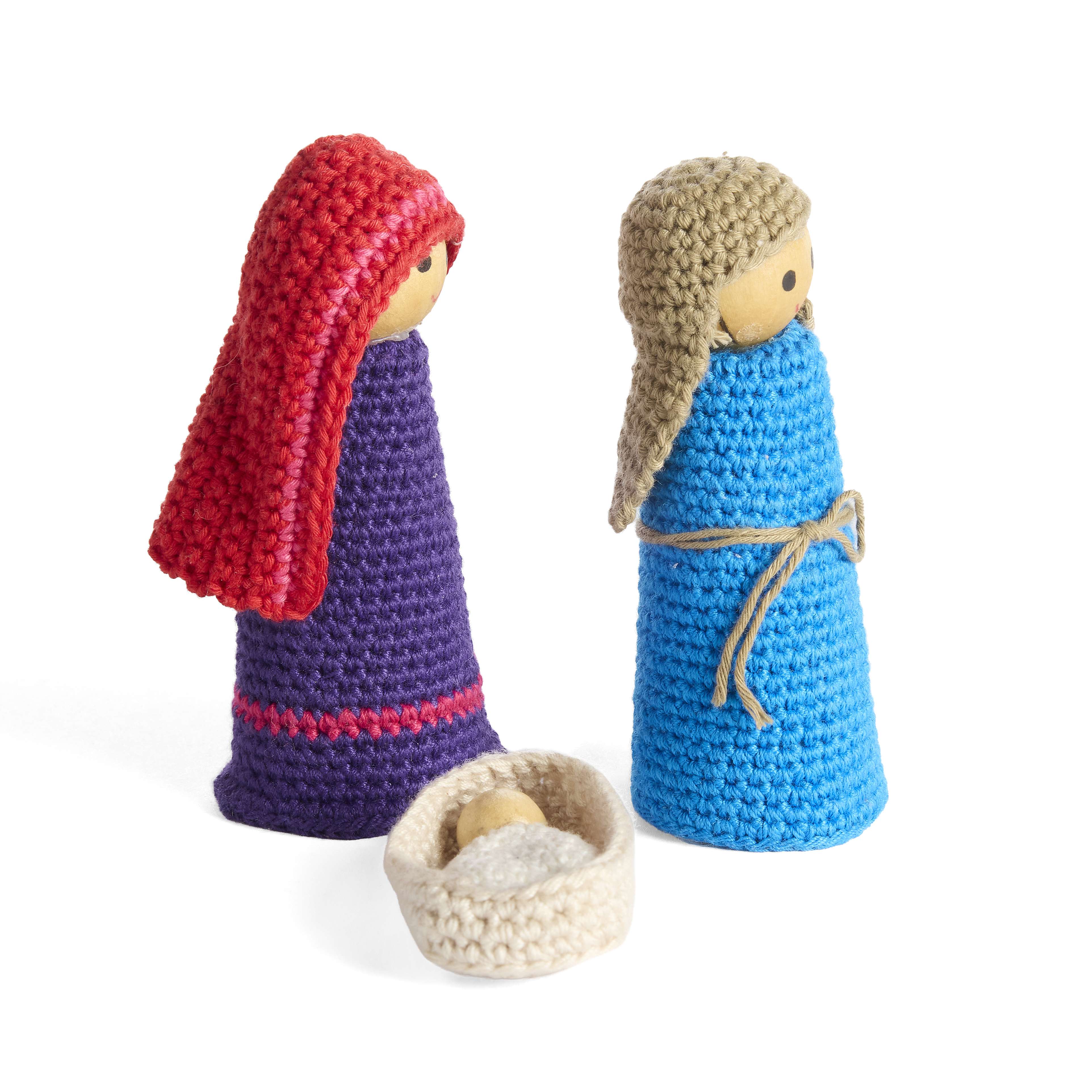Vietnam Holy Family Crocheted Nativity, , large