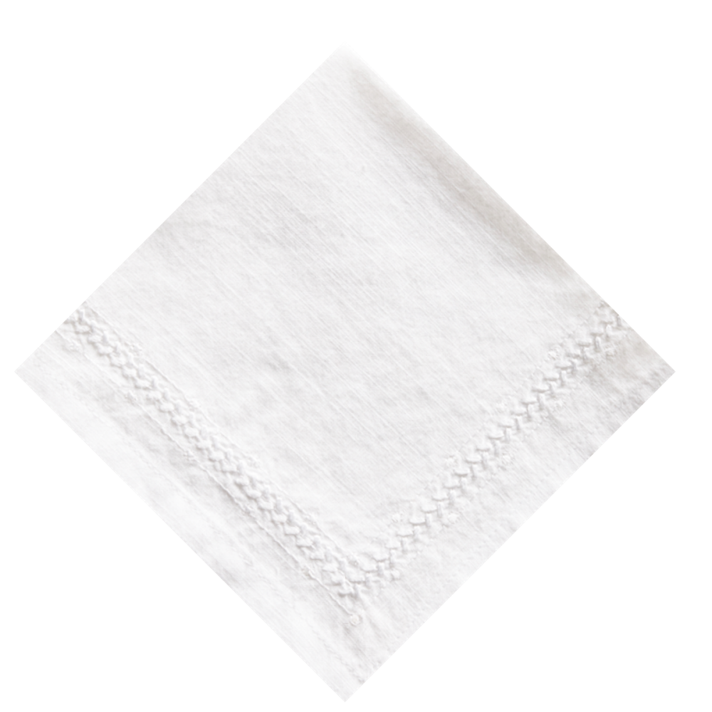 Embroidered Linen Handkerchief, , large