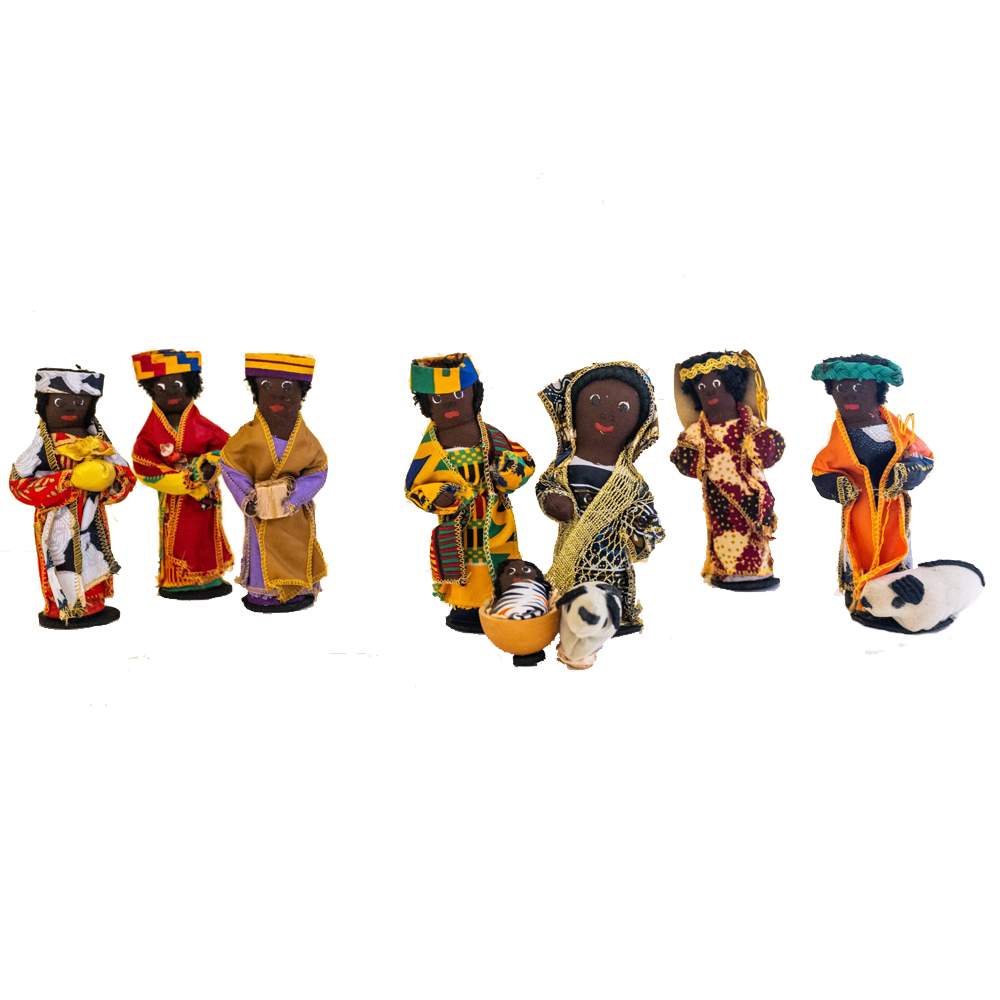 Ghanaian Cloth Nativity Set