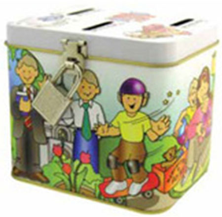 Children's Metal Bank (Boy), , large image number 0