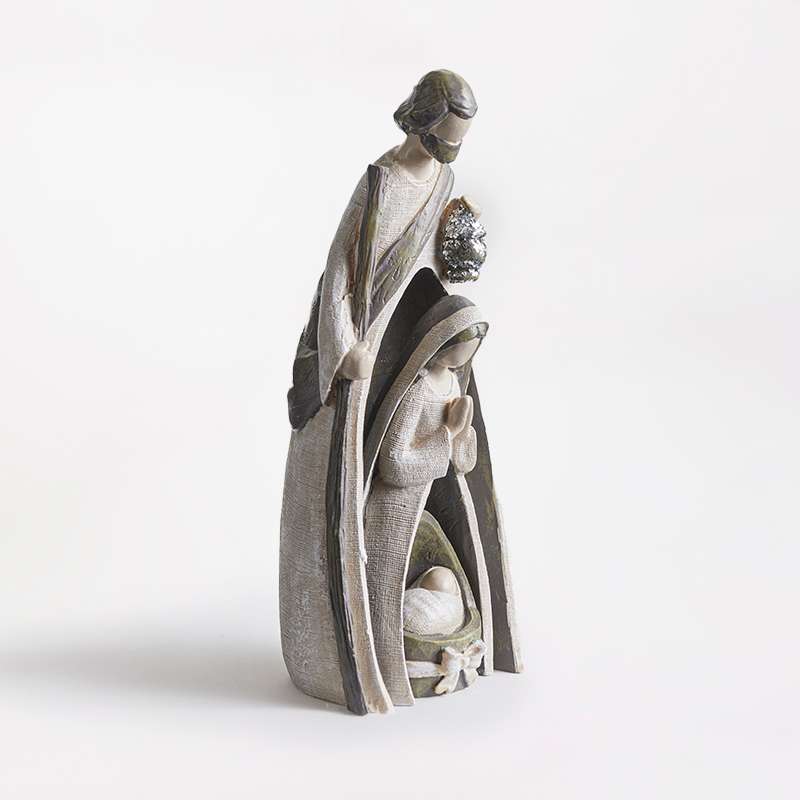 Nesting Silent Night Resin Nativity, , large image number 1