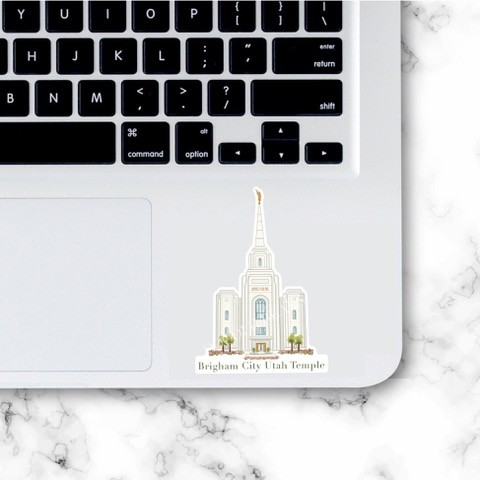 Brigham City Utah Temple Sticker, , large
