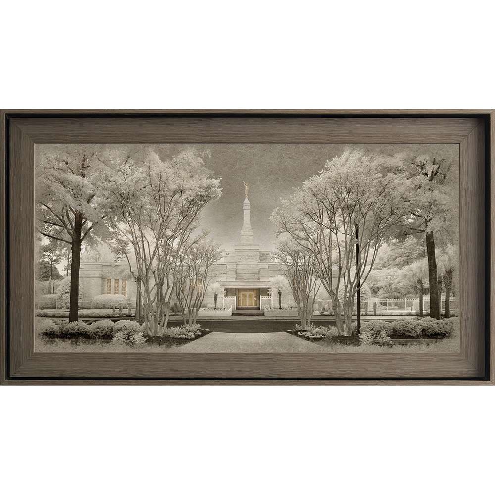 Columbia South Carolina Temple, Gray Wood (22x39 Framed Textured Paper), , large image number 0