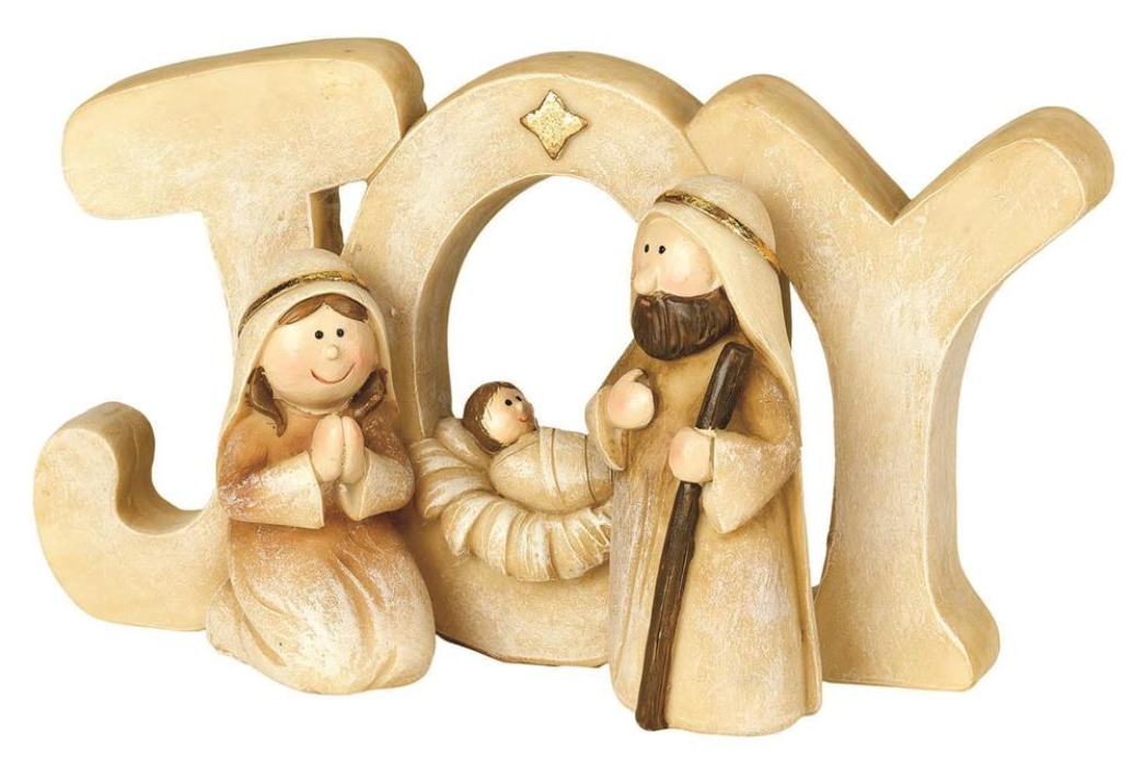 "Joy" Holy Family Resin Nativity, , large image number 0
